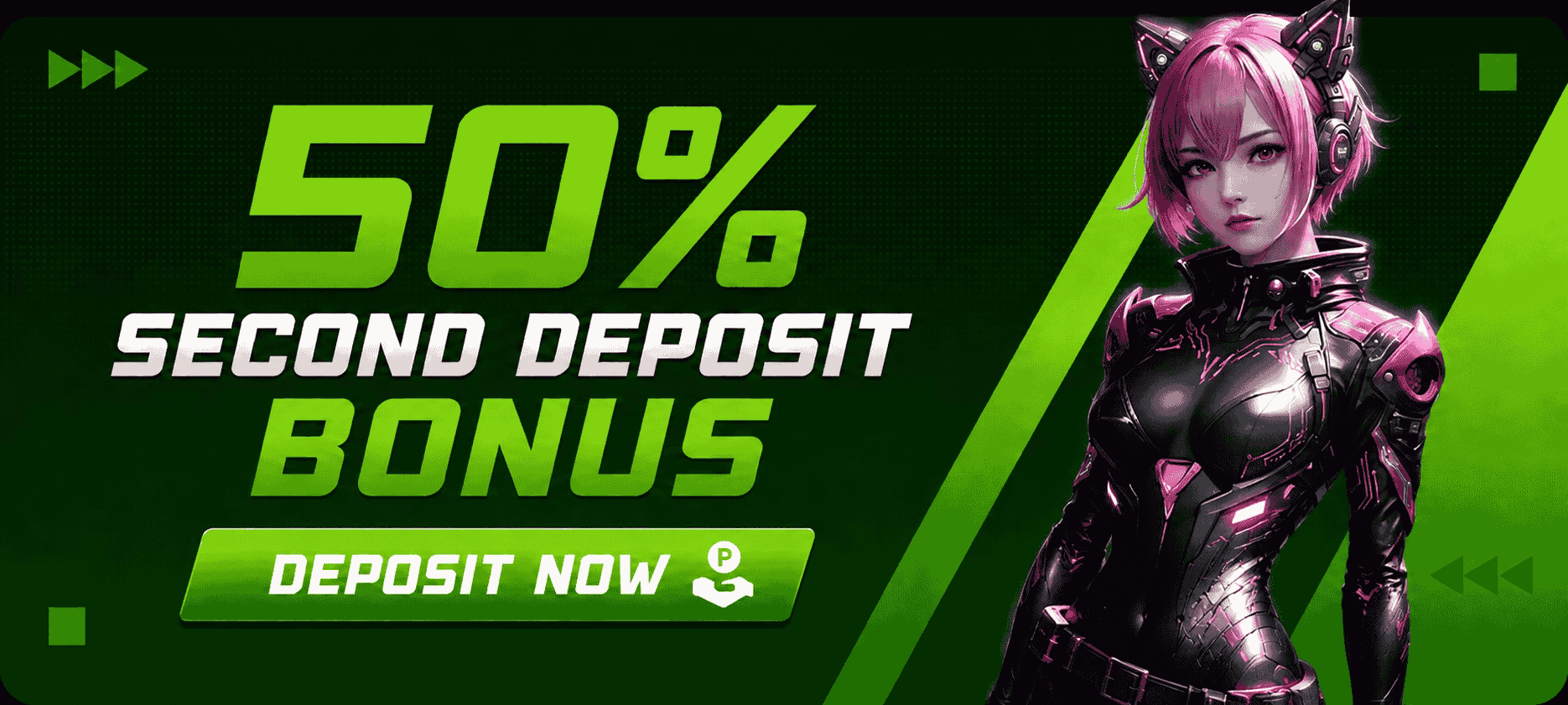 50% Second Deposit Bonus